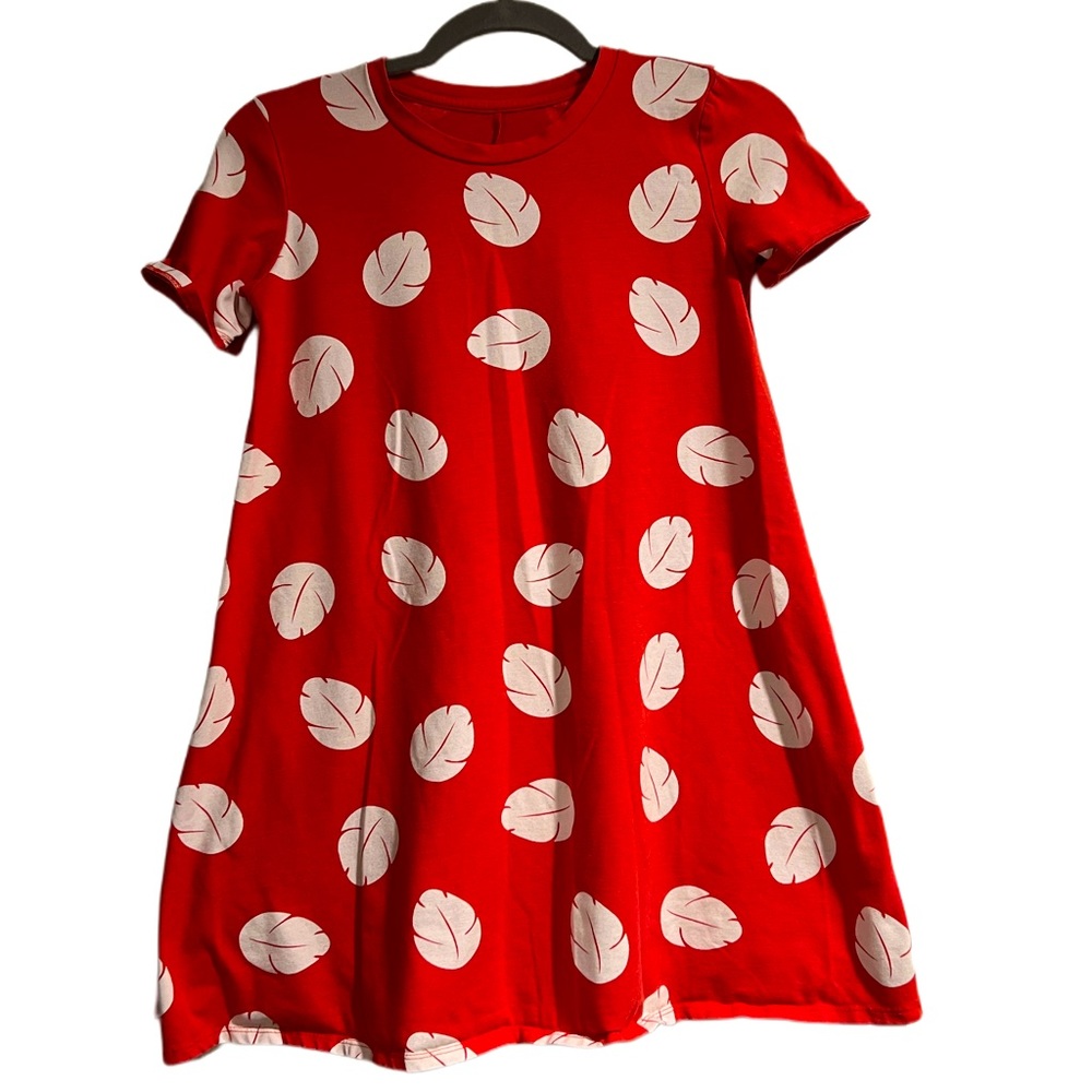 d i s n e y • red & white floral printed ‘Lilo’ shift dress